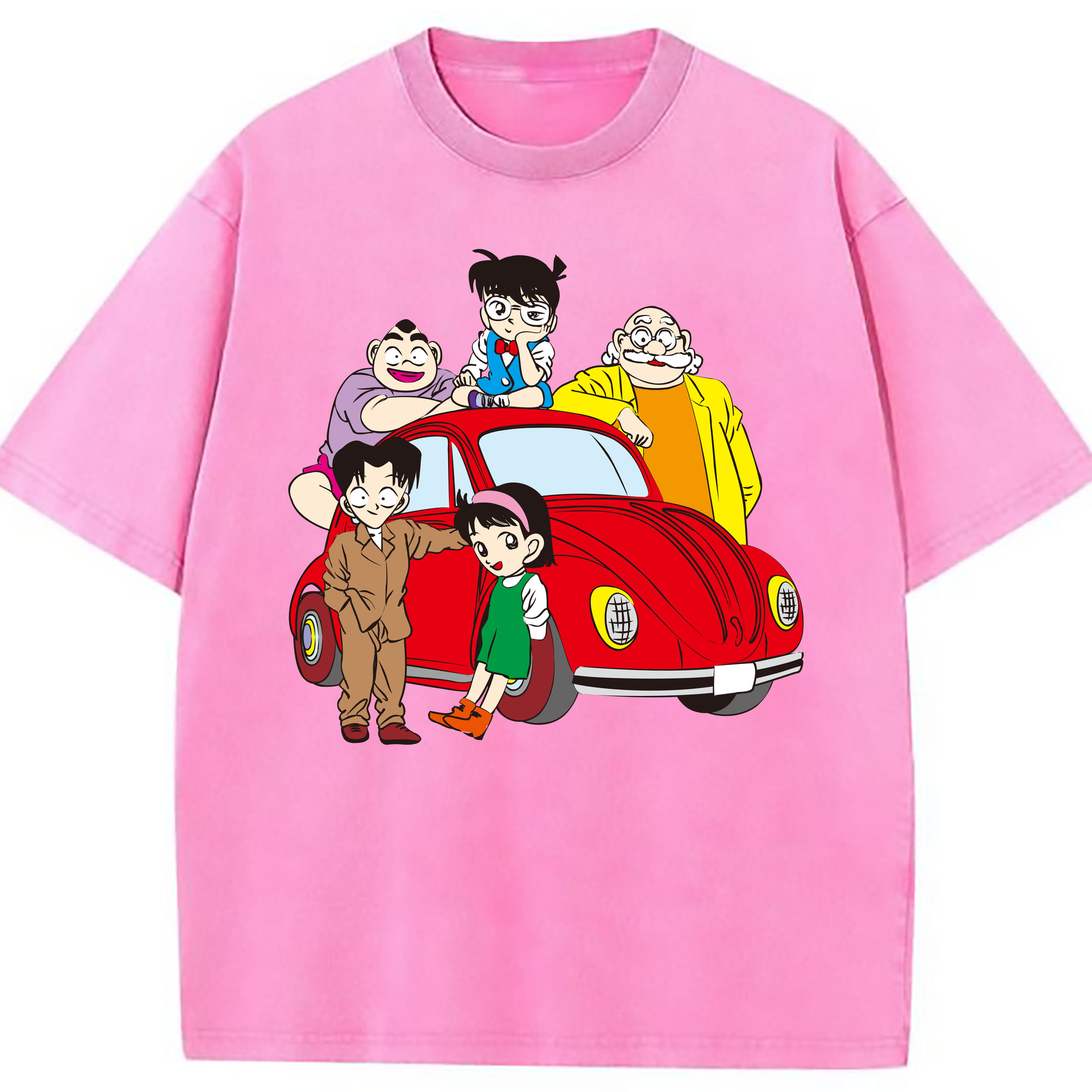 （画像用） 名探偵コナン Detective Conan 綿100% ヴィンテージ風 半袖Tシャツ（フロントプリント）